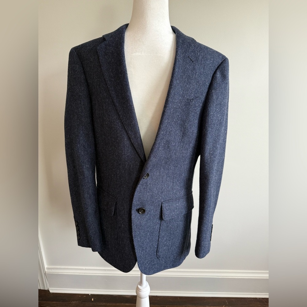 J Crew Blue British Wool Ludlow Jacket / Blazer